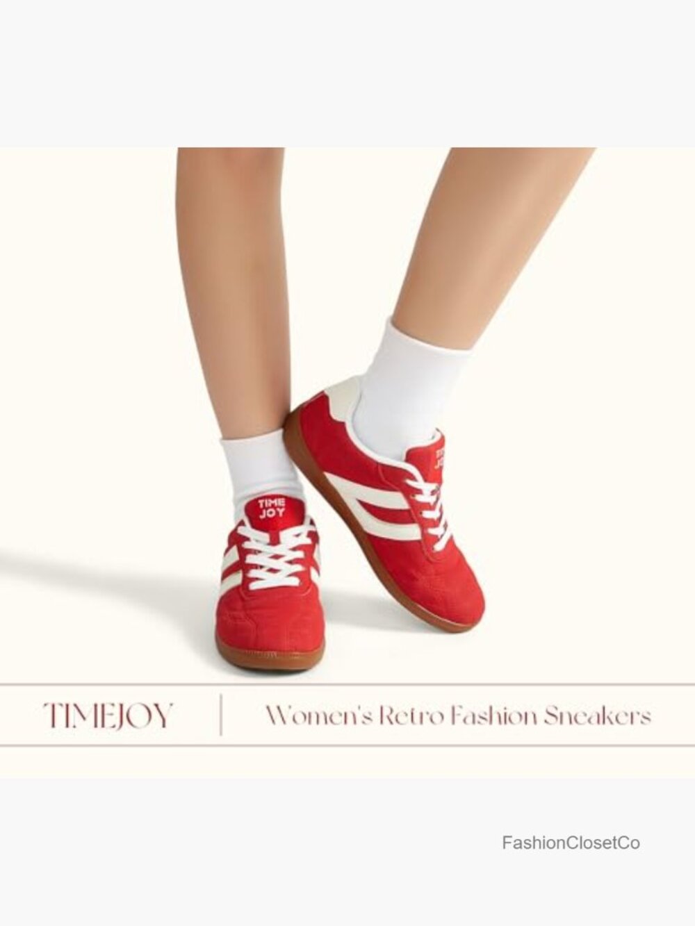 Vintage Retro Fashion Sneakers - Leather & Gum Sole Shoes Non-Slip Cushion - Picture 6 of 7